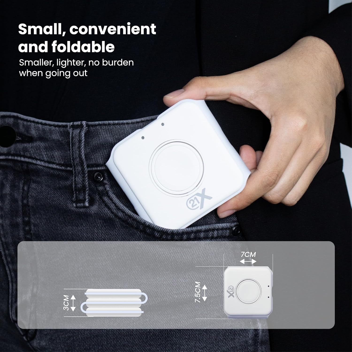 3-in-1 Foldable Magnetic Wireless Fast Charger - Travel Charging Pad for iPhone 12-16 Series, Samsung Galaxy, Huawei, Apple Watch, AirPods, and Other Qi-Compatible Devices