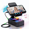 5-in-1 Multifunctional Bluetooth Speaker and Phone Holder with Colorful LED Lighting, Foldable Portable Charger for iOS and Android Smartphones, Ideal Gift Option
